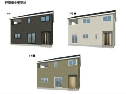 1、2、3号棟　パース
※パースは図面を基に作成しているため実際とは多少異なります。