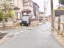接道状況：北側約3.8ｍ公道、西側約4.5ｍ私道
